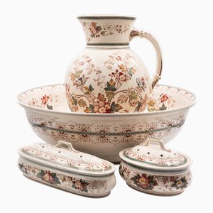 Set da bagno Nelly antico di Villeroy & Boch, Germania, fine XIX secolo, set di 4