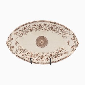 Antique French Platter from Sarreguemines, 1880s