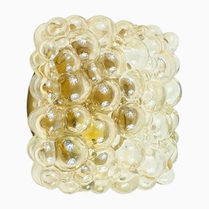 Mid-Century Amber Bubble Glass Wall Light attributed to Helena Tynell for Limburg, Germany, 1970s