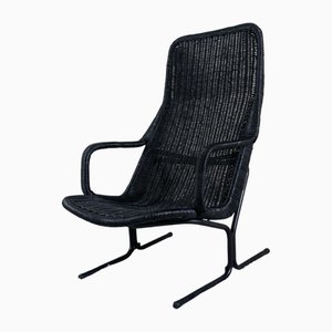 Model 514 C Lounge Chair in Rattan by Dirk Van Sliedregt for Gebroeders Jonkers Noordwolde, 1960s
