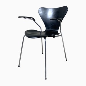 Chaise Butterfly Noire par Arne Jacobsen pour Fritz Hansen