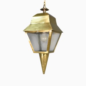 Antique French Exterior Bronze Lantern, 1890s