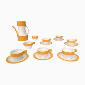Vintage Coffee or Tea Service by Riccardo Schweizer for Pagnossin Ceramica, 1970s, Set of 16
