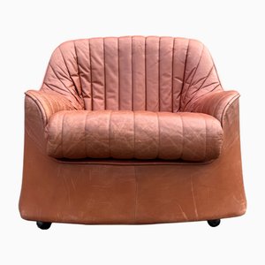 Fauteuil Cipria Vintage en Cuir par Afra & Tobia Scarpa pour Cassina, 1970s