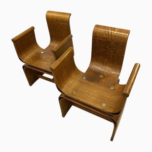 Tulip Stühle aus Bugholz, 1950, 2er Set