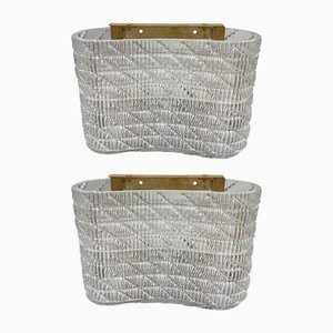 Wall Lamps with Murano Glass Modules attributed to Angelo Seguso, 1960s, Set of 2