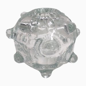 Vintage Monumental Transparent Mugnoni Murano Glass Vase attributed to Ercole Barovier, 1938