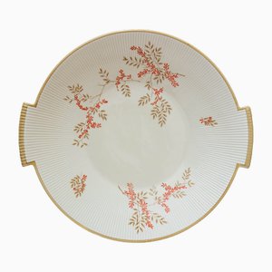 Large Round Floral Fine China Platter from Reichenbach, 1910s