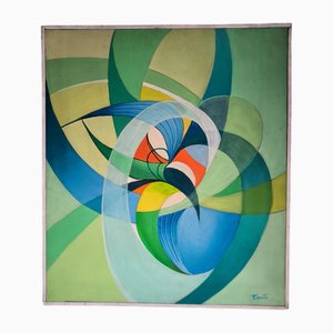 Tino Conti, Moving Curves, 1920s-1930s, Oil on Canvas