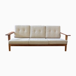 GE 290 3-Seater Sofa in Teak by Hans J. Wegner for Getama, 1953