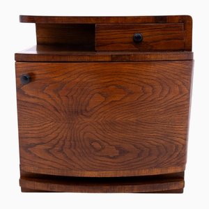 Polnischer Art Deco Nachttisch, 1950er