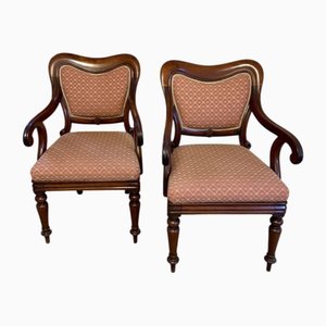 Schreibtischstühle aus Mahagoni, 1870er, 2er Set