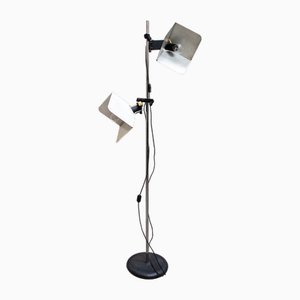 Lámpara de pie Triedro de metal lacado y cromado de Joe Colombo para Stilnovo, Italia, años 70