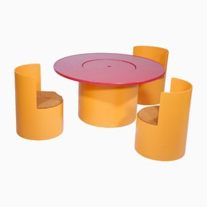 Space Age Gaming Stühle und Tisch von Bernard Holdaway für Padi, 1960er, 4er Set
