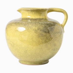 Yellow Glazed Pottery Vase by Richard Uhlemeyer, 1940s
