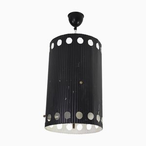 Java Pendant in Black Lacquer attributed to Mathieu Matégot, 1954