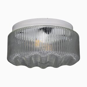 Round Glass Ceiling Light, 1970s