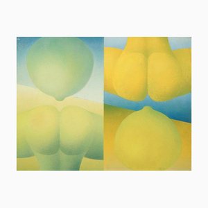 R, Wagner, Semi-Abstract Composition, 1970, Oil on Board