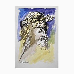 Arturo Pagano, Christ, Watercolor, 1980s