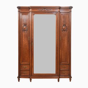French Louis XVI Mahogany Armoire, 1890s