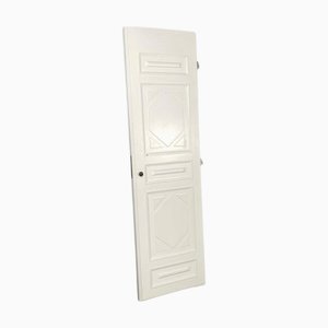 Italian Single Door in White Painted Wood with Decoration, 2000s