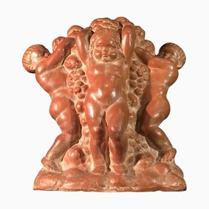 Joseph Witterwulghe, Abundancia Art Déco y Escultura Putti, 1925, Terracota