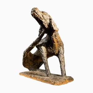 Glazed Stoneware Dog by Mario Peruggini, 1960s