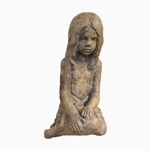 Mädchen aus Steingut im Stil von Elie van Damme für Amphora, 1970er