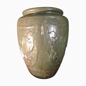 Art Deco No. 761 Animal Vase with Monkeys by Roger Guerin, 1930s