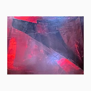 Serge Detriaux, Flammenschleier, Öl auf Holz, 1979