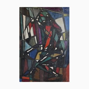 Ferdinand Vonck, Abstract Composition, Oil on Canvas, 1950s