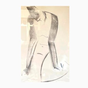 Georges De Vlamynck, Abstract Nude, Mixed Media on Paper, 1940s