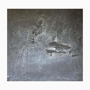 Louis-Marie Londot, Composición brutalista abstracta, óleo sobre lienzo, 1964