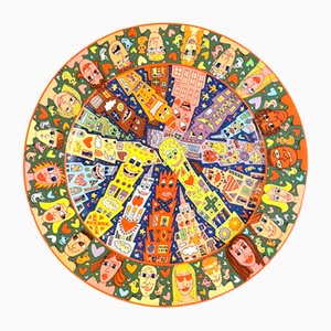 City People Schale aus Porzellan von James Rizzi für Rosenthal Studio-Linie, 1980