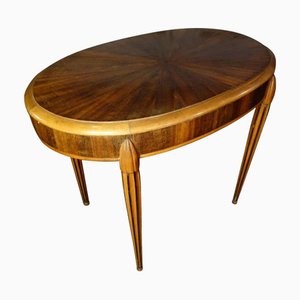Ovaler Art Deco Beistelltisch / Couchtisch, 1920