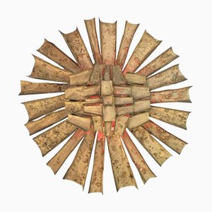 Große Sunburst Wandskulptur, 1970er