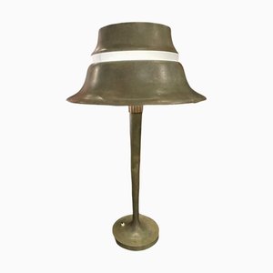 Art Deco Tischlampe N°516 aus Bronze & Opalglas von Jean Perzel, 1936