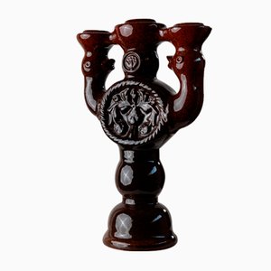 Großer Brutalistischer Vintage Kerzenhalter aus Keramik, Estland, 1960er