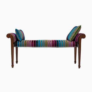 Mahogany & Velvet Bench