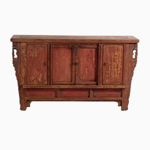Rotes Qing Dynasty Sideboard, 1900er