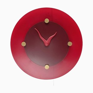 Orologio da parete vintage postmoderno di Lehn & Diehl per Koziol, Germania, anni '90