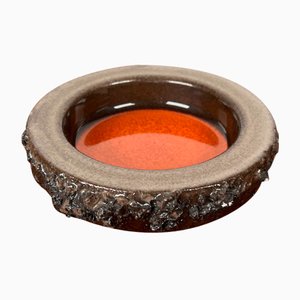 Mid-Century Fat Lava Keramikschale von Glit Pottery, 1960er