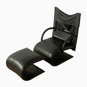 Zen Stuhl und Hocker von Claude Brisso für Ligne Roset, 1980er, 2er Set