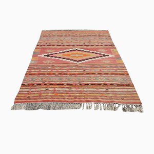 Vintage Turkish Handmade Wool Kilim Rug