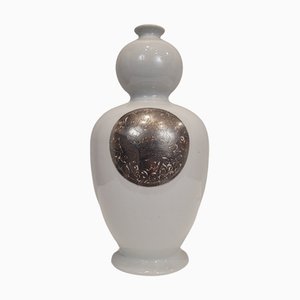 Chinesische Vase aus Porzellan & Silber, 19. Jh. von Fabienne Jouvin, Frankreich, 1980er