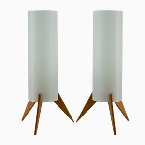 Raketen Tischlampen von Luxus, Schweden, 1960er, 2er Set