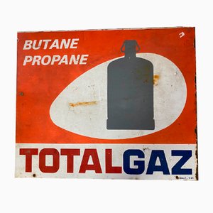 Total Gas Enameled Sign