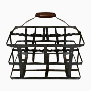 Vintage Industrial Bottle Rack