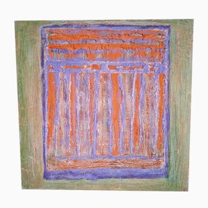 Spanischer Schulkünstler, Abstrakte Komposition, Mixed Media on Panel, 1990er