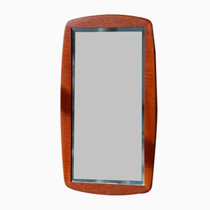 Skandinavischer Spiegel aus Teak mit Abgeschrägtem Rand, 1960er